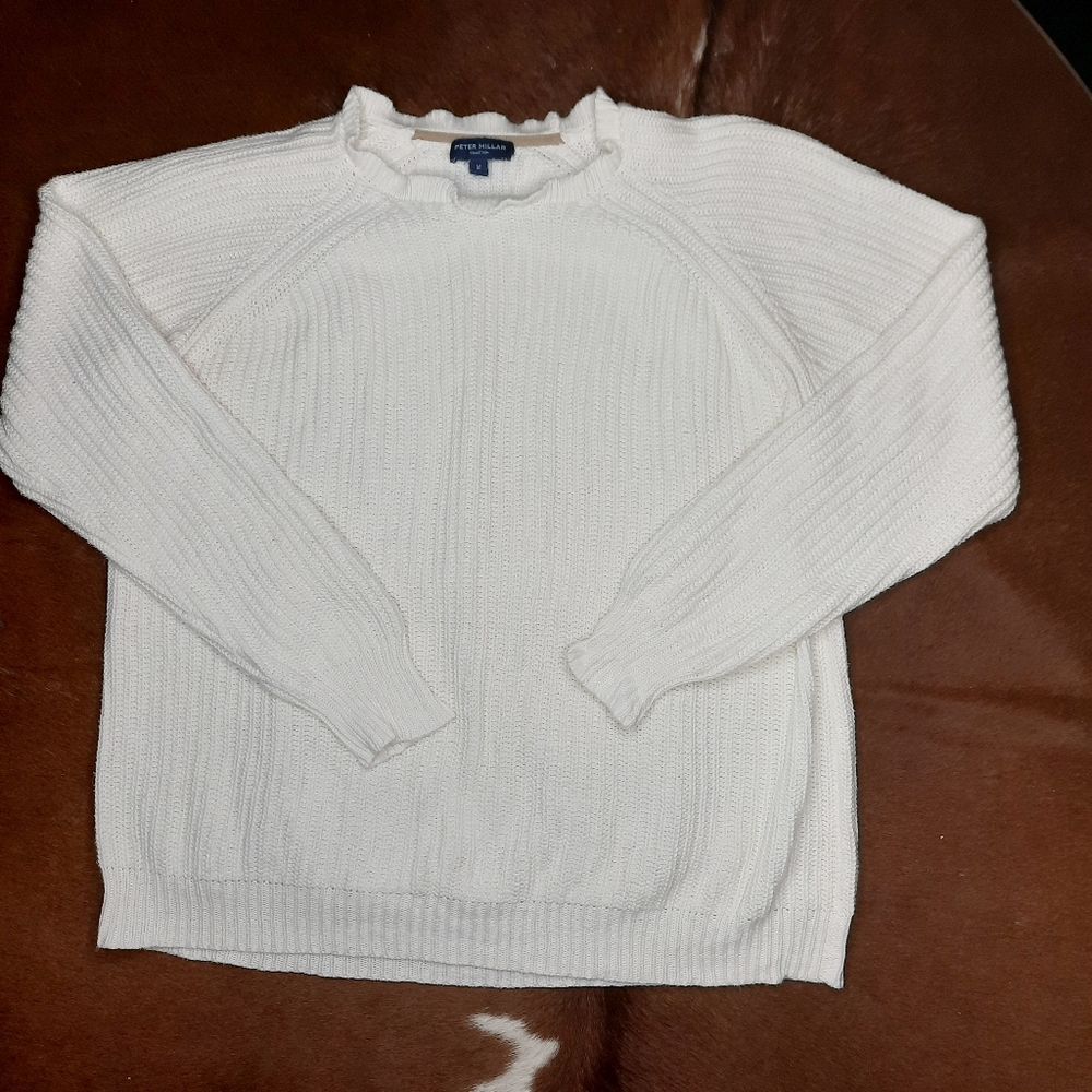 Peter Millar White Sweater Medium